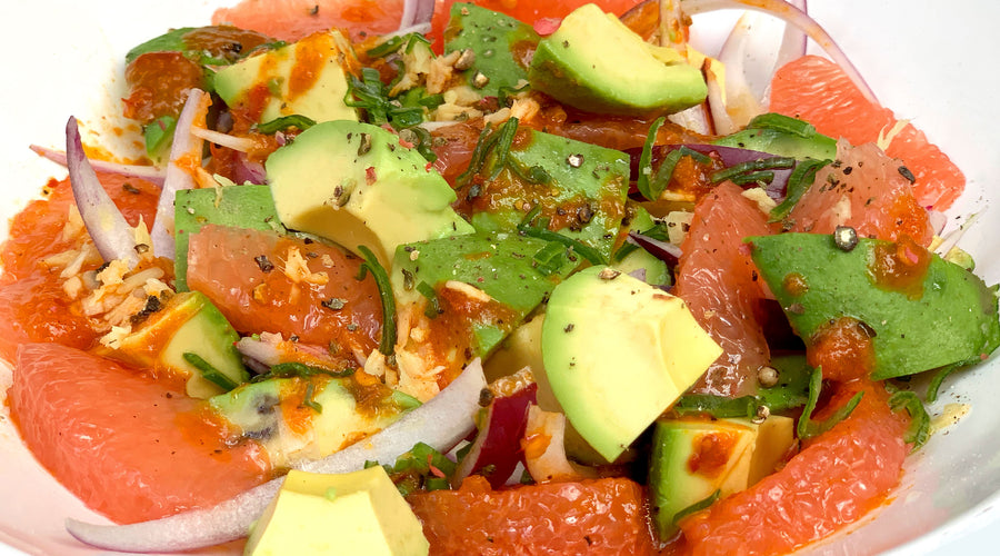 Ensalada Fiya De Aguacate Con Pomelo Caribeño