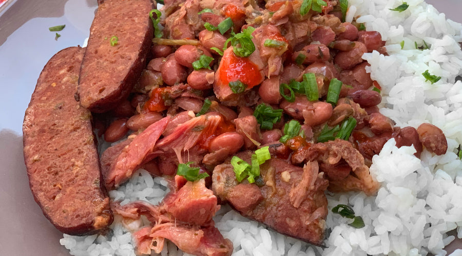 Frijoles rojos y arroz de Nueva Orleans