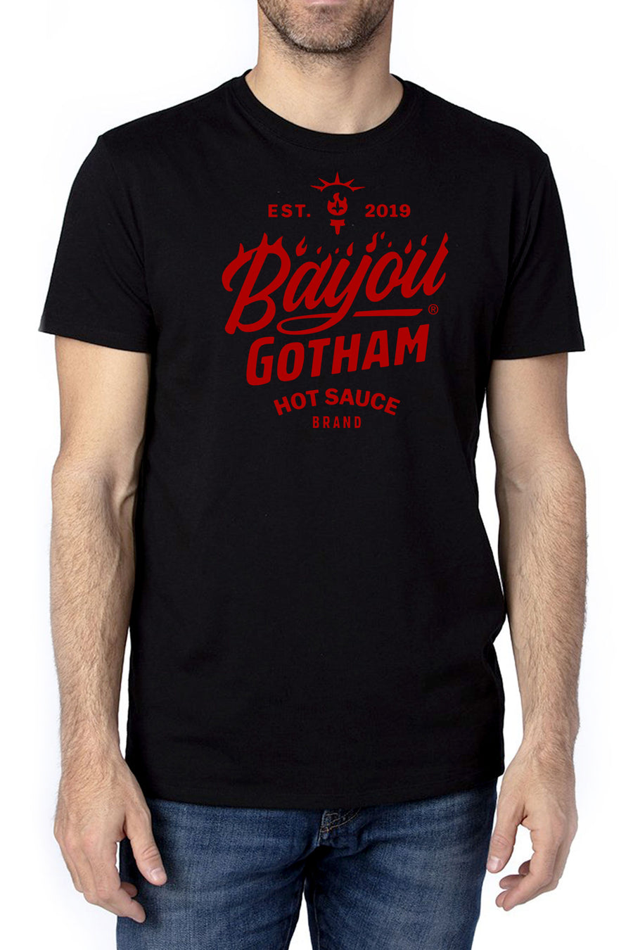 Bayou Gotham Hot Sauce Logo Black T-shirt