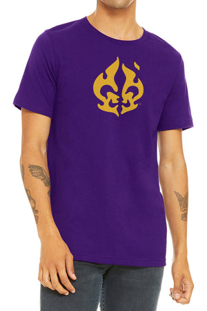 Purple and Gold Fleur de Lis T-Shirt
